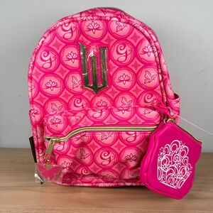 Universal Wicked Glinda Mini Backpack Pink Monogram Butterfly Charm Coin Purse